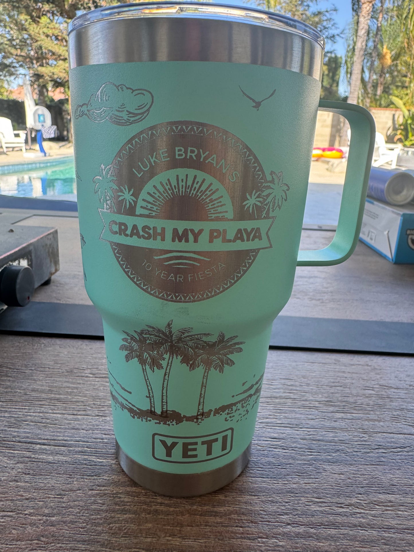 Beach Wrap 30 Ounce Premium Tumbler With Handle 2 lids included