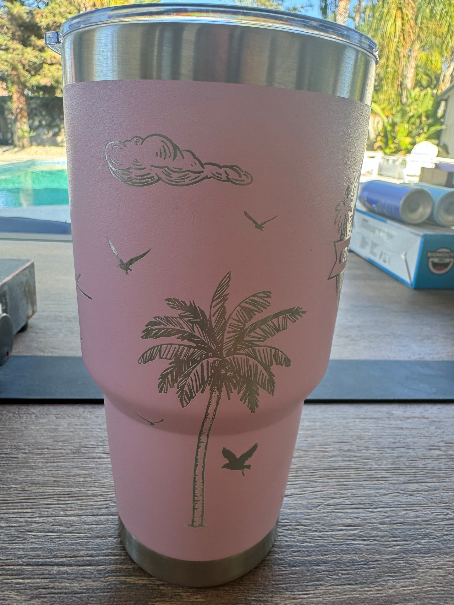 Beach Wrap 30 Ounce Premium Tumbler With Handle 2 lids included