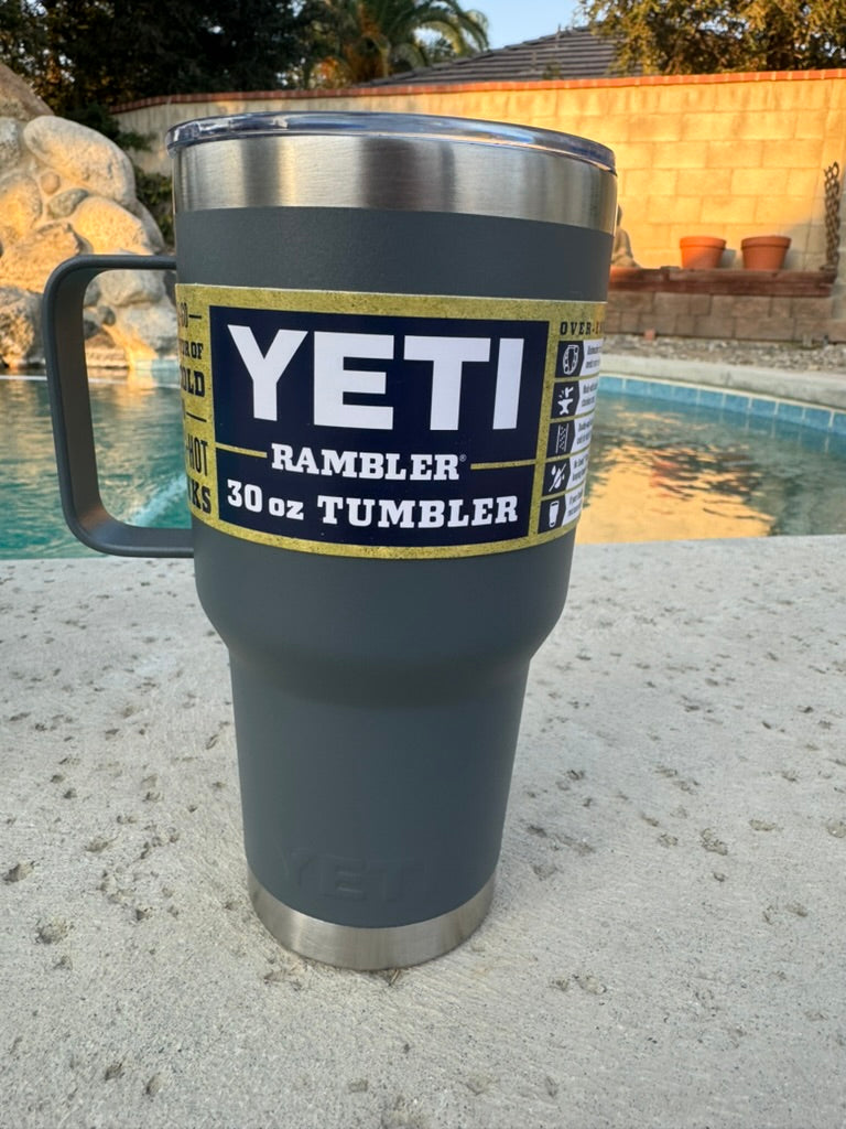 30 Ounce Premium Tumbler With Handle 2 lids included