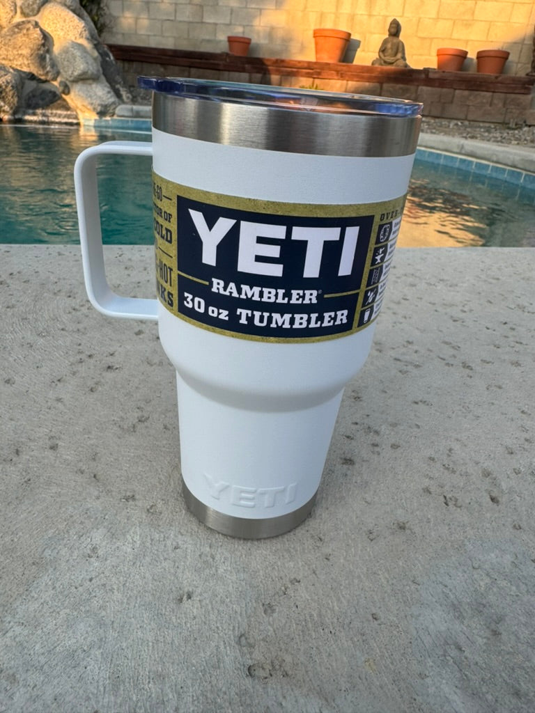 30 Ounce Premium Tumbler With Handle 2 lids included