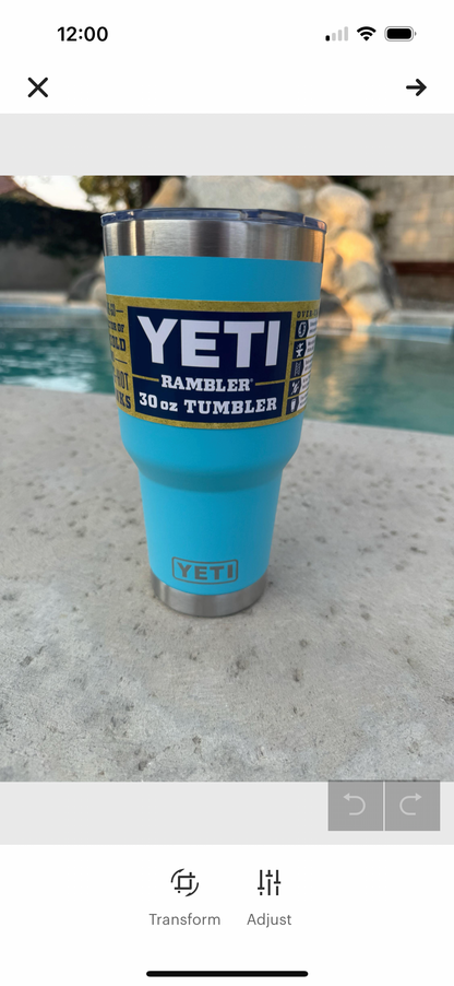30 Ounce Premium Tumbler Without Handle 2 lids included