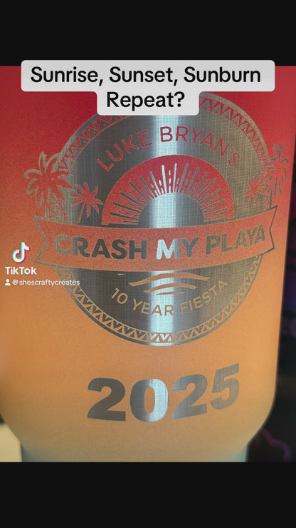 Sunrise Sunset 40 Ounce Engraved Tumbler - Personalization included