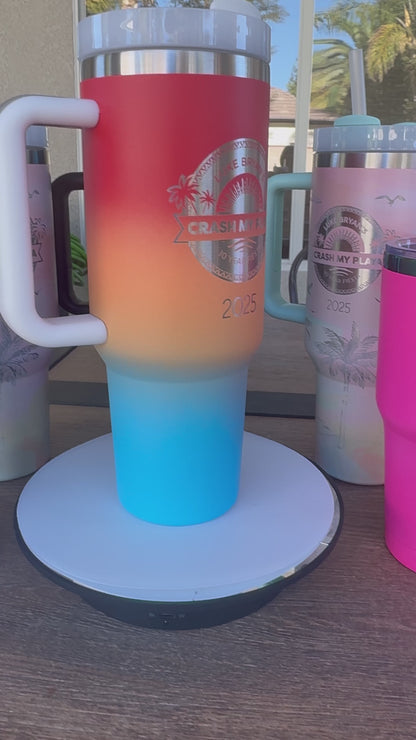 Sunrise Sunset 40 Ounce Engraved Tumbler - Personalization included