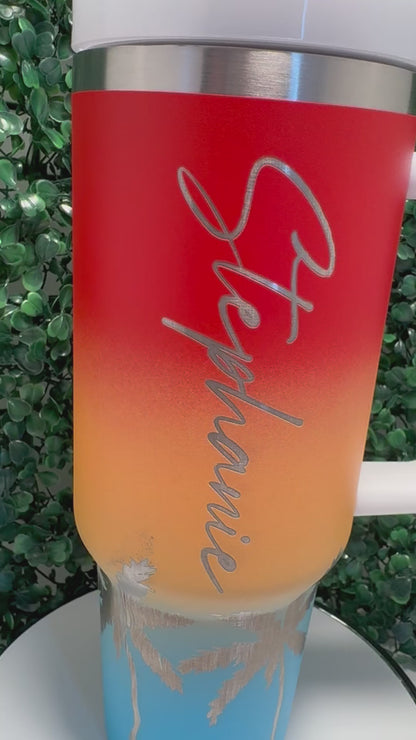 Sunrise Sunset 40 Ounce Engraved Tumbler - Personalization included